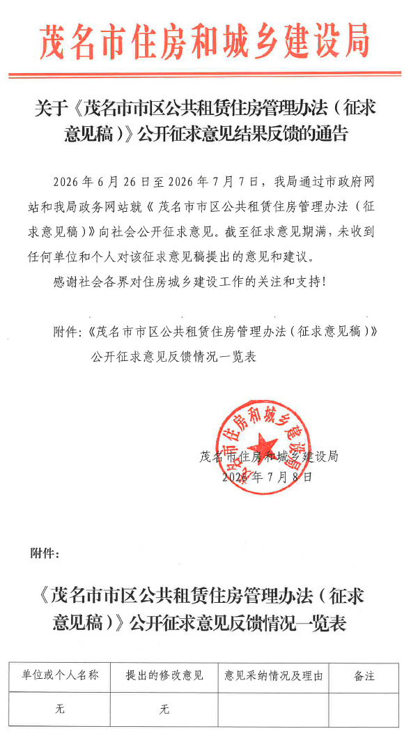 关于《茂名市市区公共租赁住房管理办法（征求意见稿）》公开征求意见结果反馈的通告.jpg